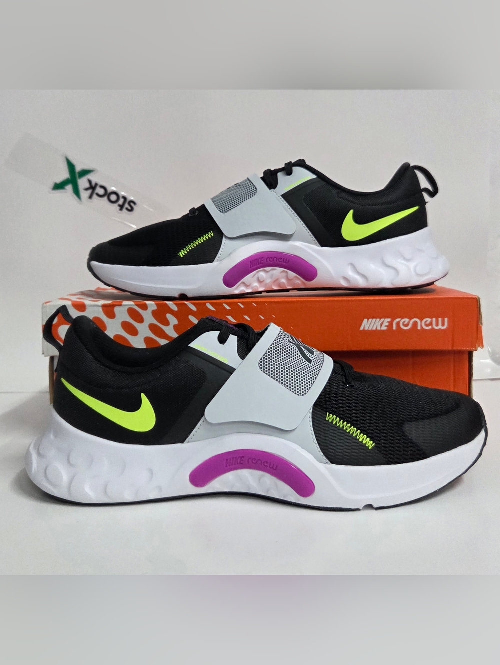 Nike Nike Renew Retaliation 4 Black Volt Pure Platinum DH0606-007 Mens Size 10.5